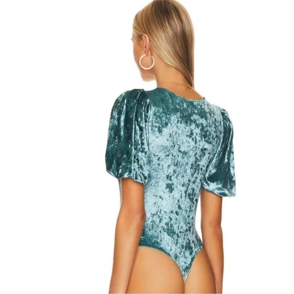 Free People Intimately NWT Don't You Wish Bodysuit in Deep Teal•Size Small•NWT - Picture 4 of 14